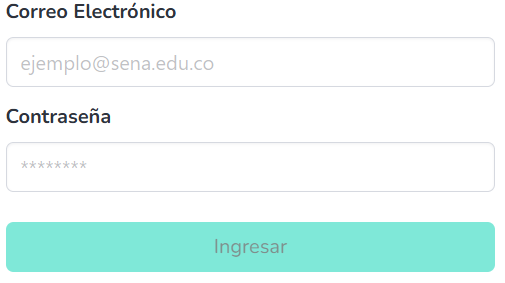 Botón de Ingresar deshabilitado